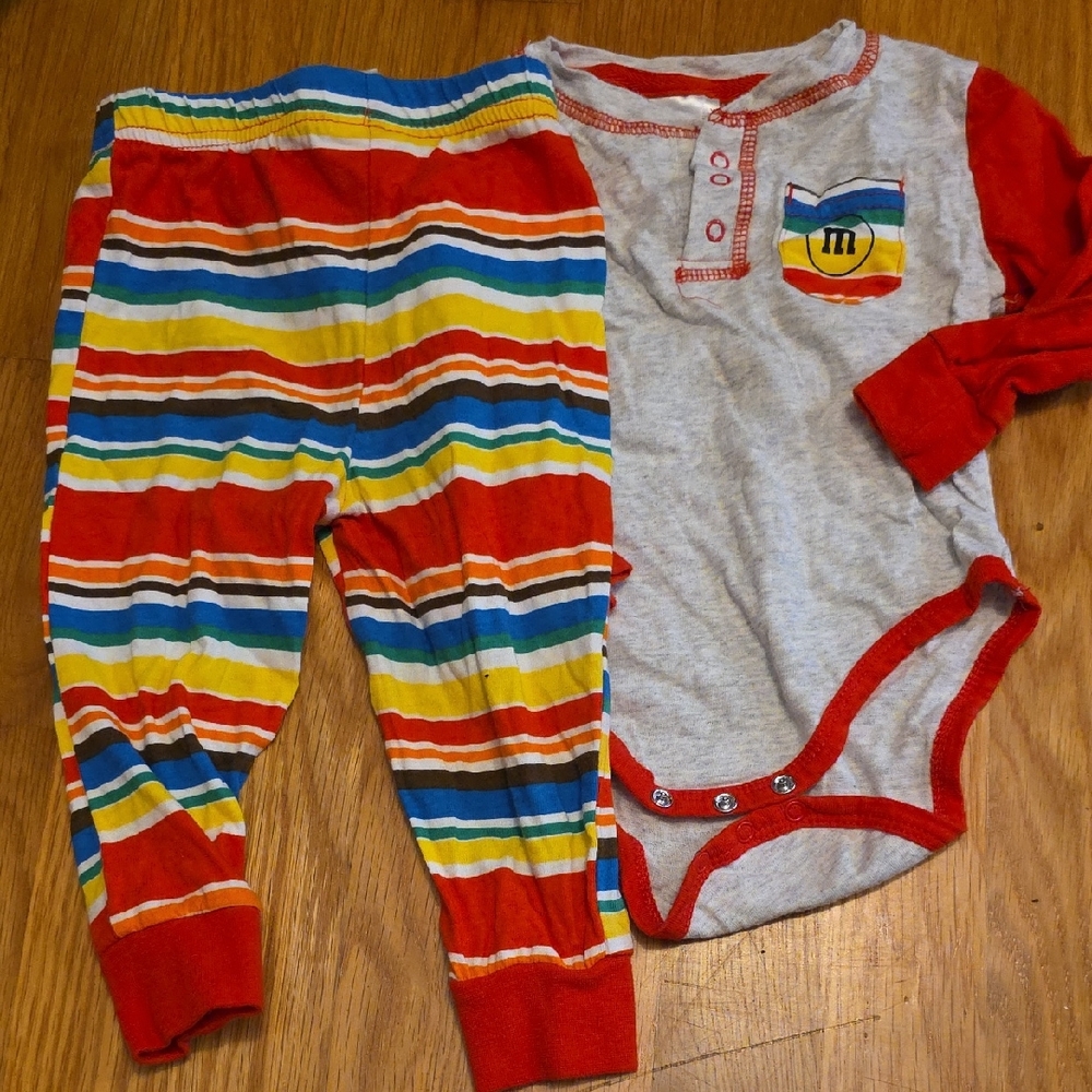 Colorful Striped Kids One Piece M&Ms Brand